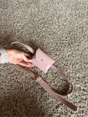 Small Samara Mauve Leather Belt Bag